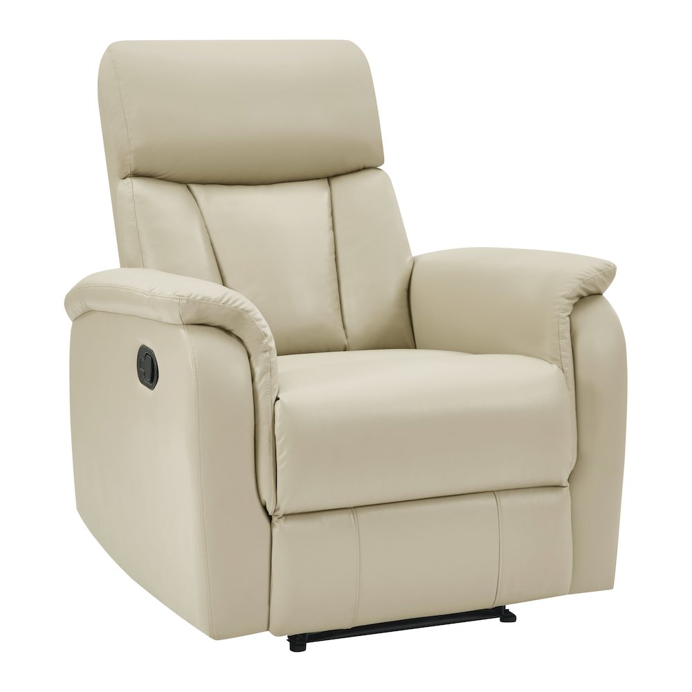 Carillo Pushback Recliner in Taupe Faux Leather