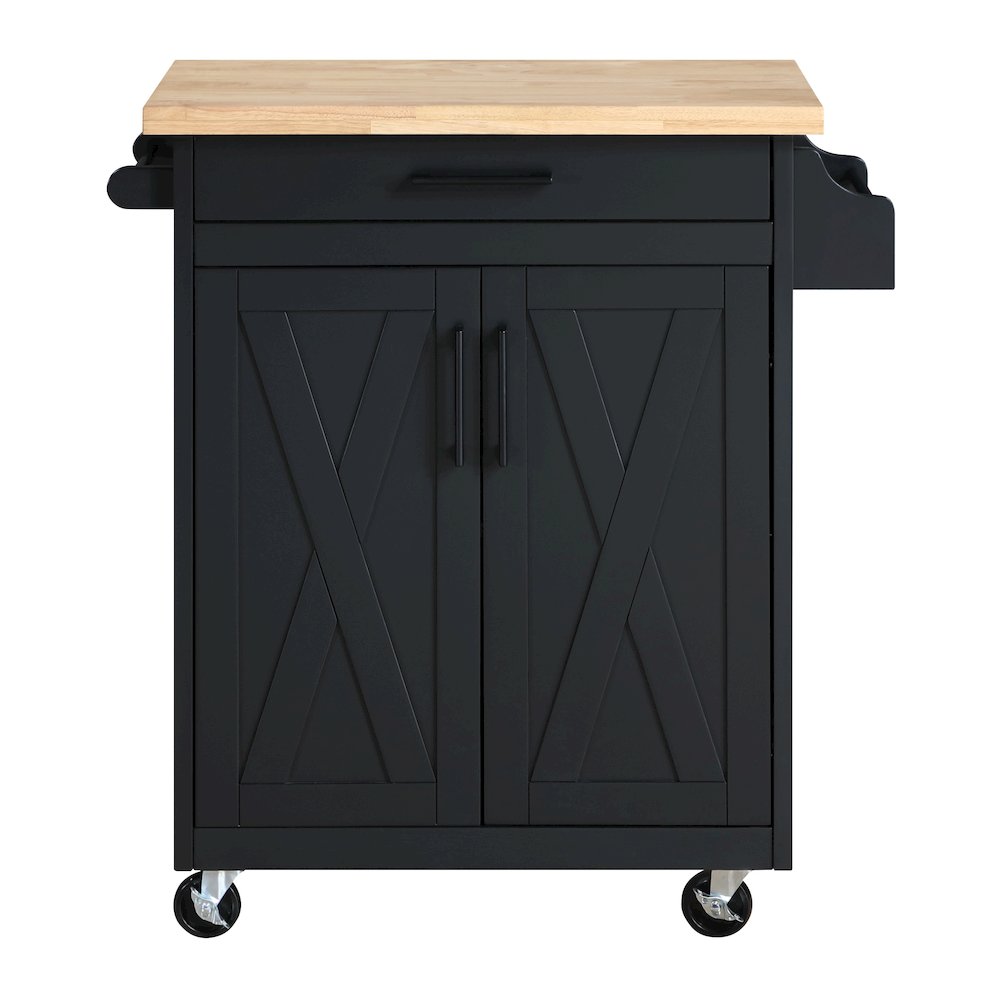 Bolten Kitchen Cart in Black Finish