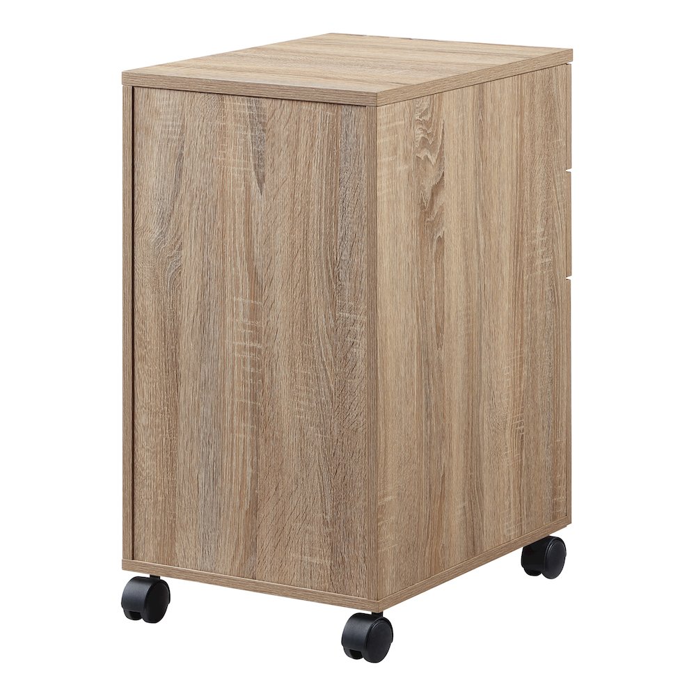 Ace 3 Drawer Mobile File in River Oak Finish