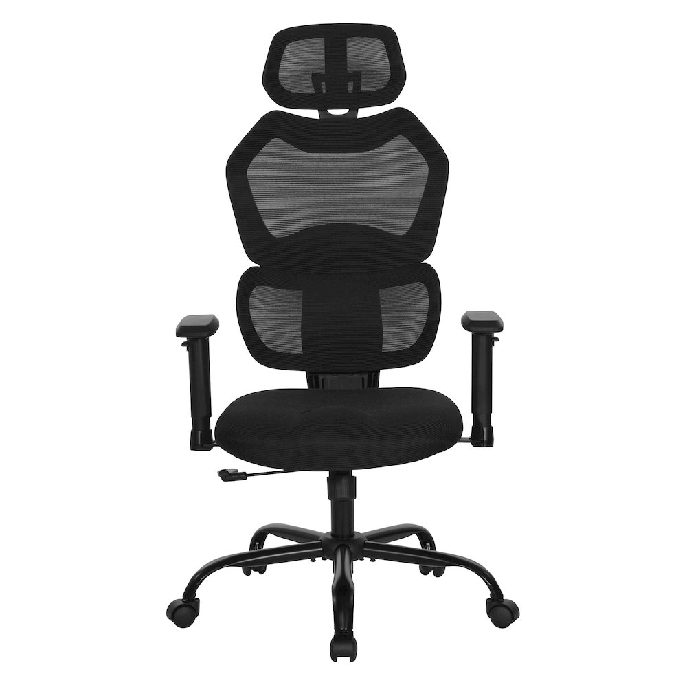 Black Mesh Back with Black Fabric Seat Manager’s Chair