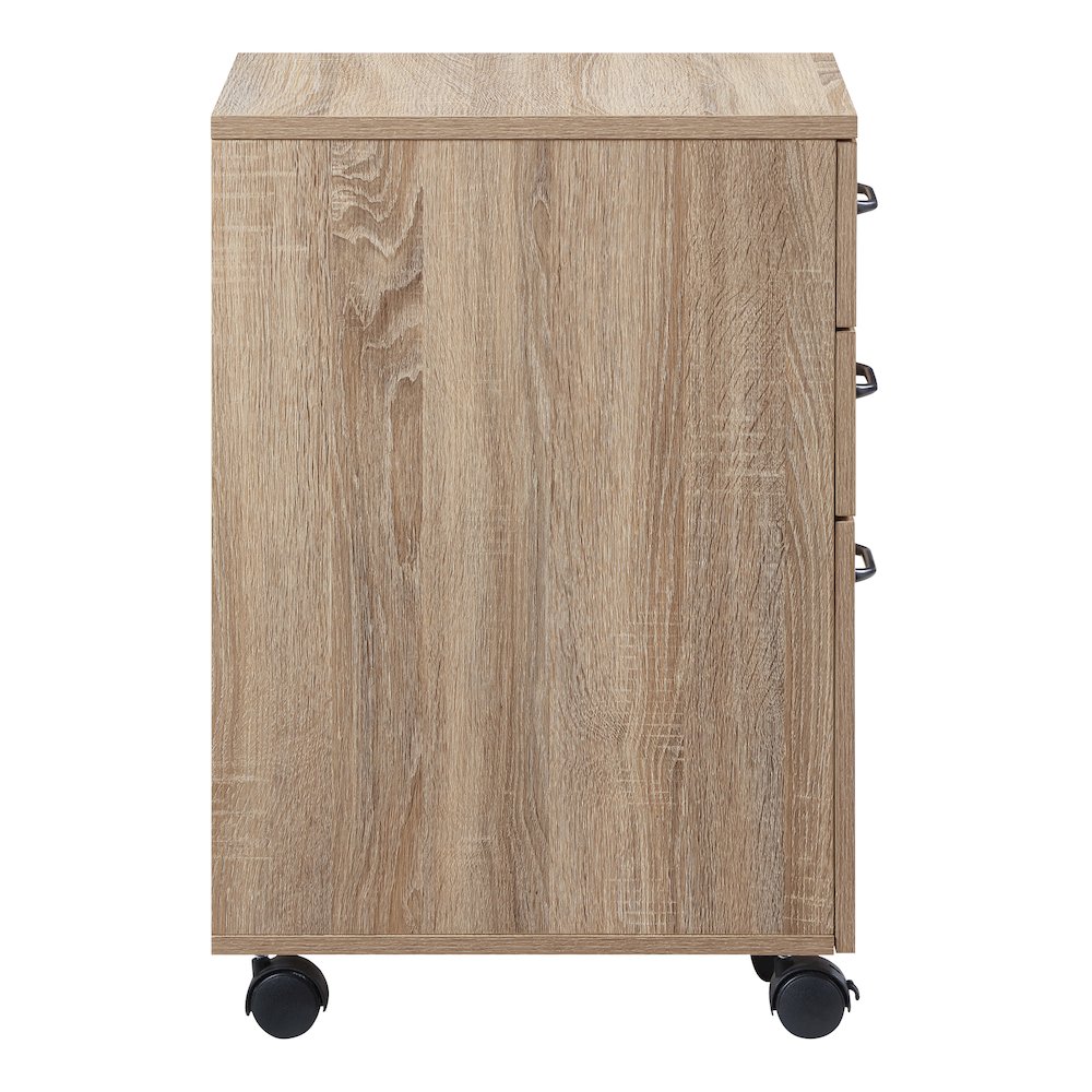 Ace 3 Drawer Mobile File in River Oak Finish