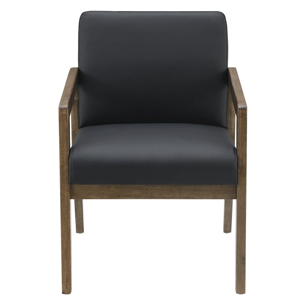 Back Faux Leather with Park City Finish Visitor’s Chair with Memory Foam Seat