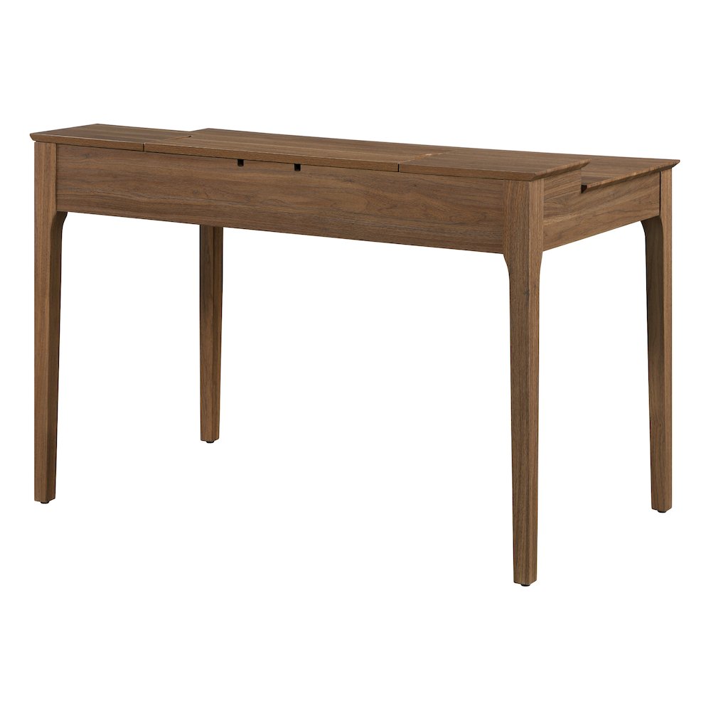 Angelina Desk with Shelf Storage Hutch with Majestic Walnut Finish