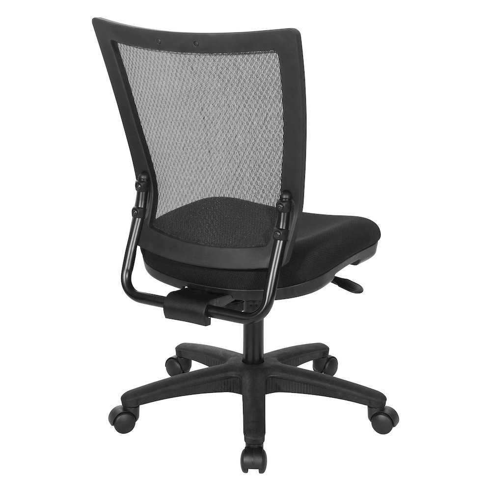 Worksmart Height Adjustable Armless Task Chair with Breathable Mesh Back