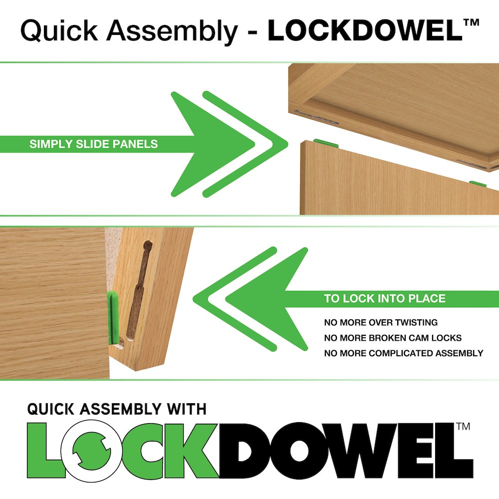 Alpine 2-Drawer Lateral File with Lockdowel™ Fastening System