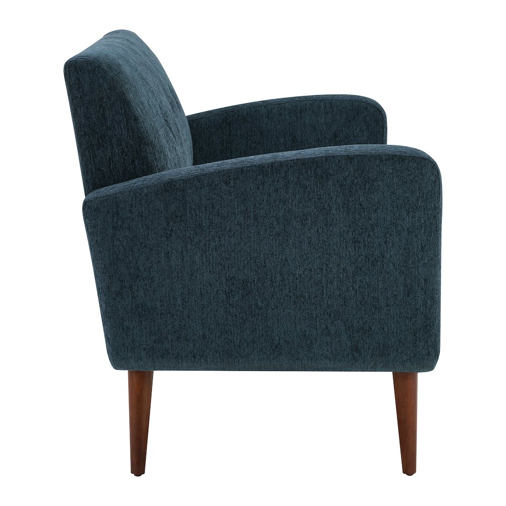 Lake Meadows Loveseat in Navy Fabric with Espresso Legs