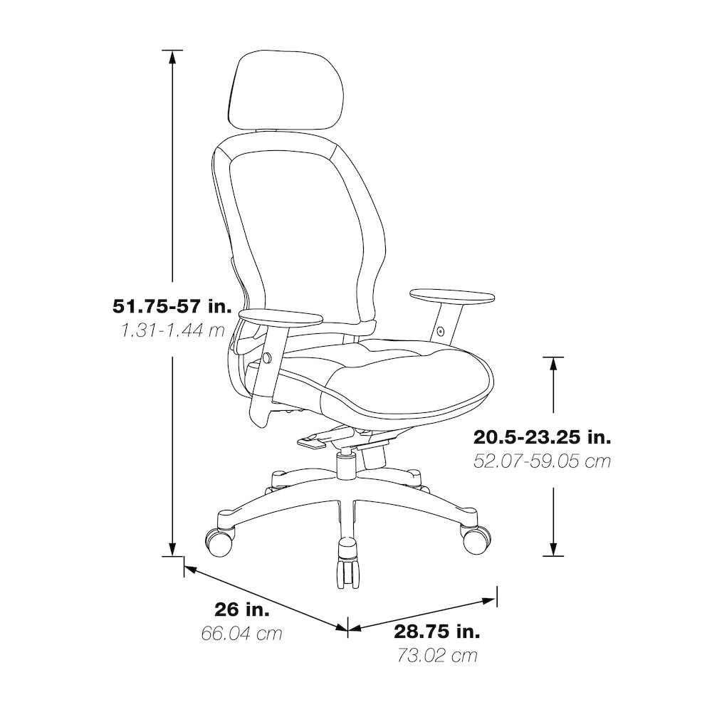 Professional Deluxe Black Breathable Mesh Back Chair