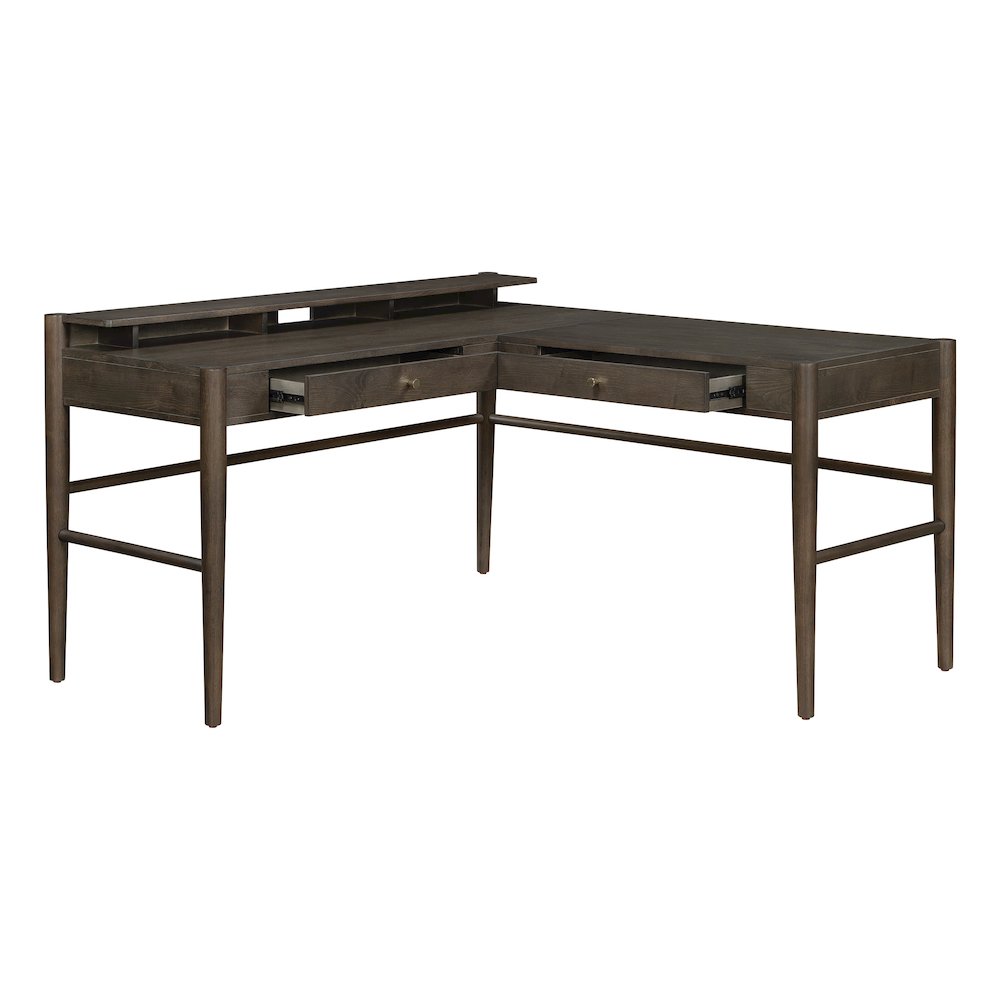 Wembley L-Desk in Burnt Ash Finish