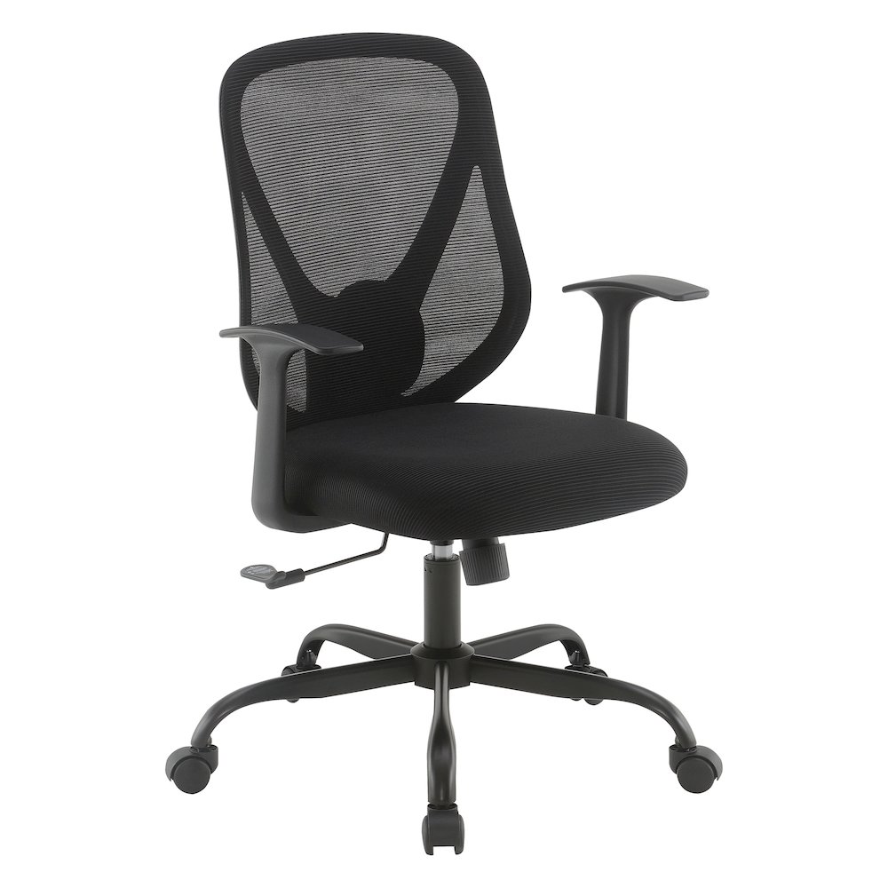 Black Mesh Back with Black Fabric Seat Manager’s Chair