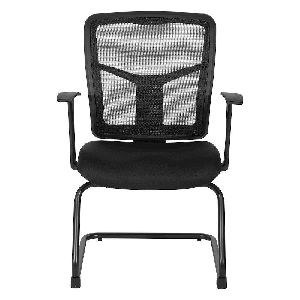 ProGrid Mesh Back Visitor’s Chair in FreeFlex Coal Fabric with Arms