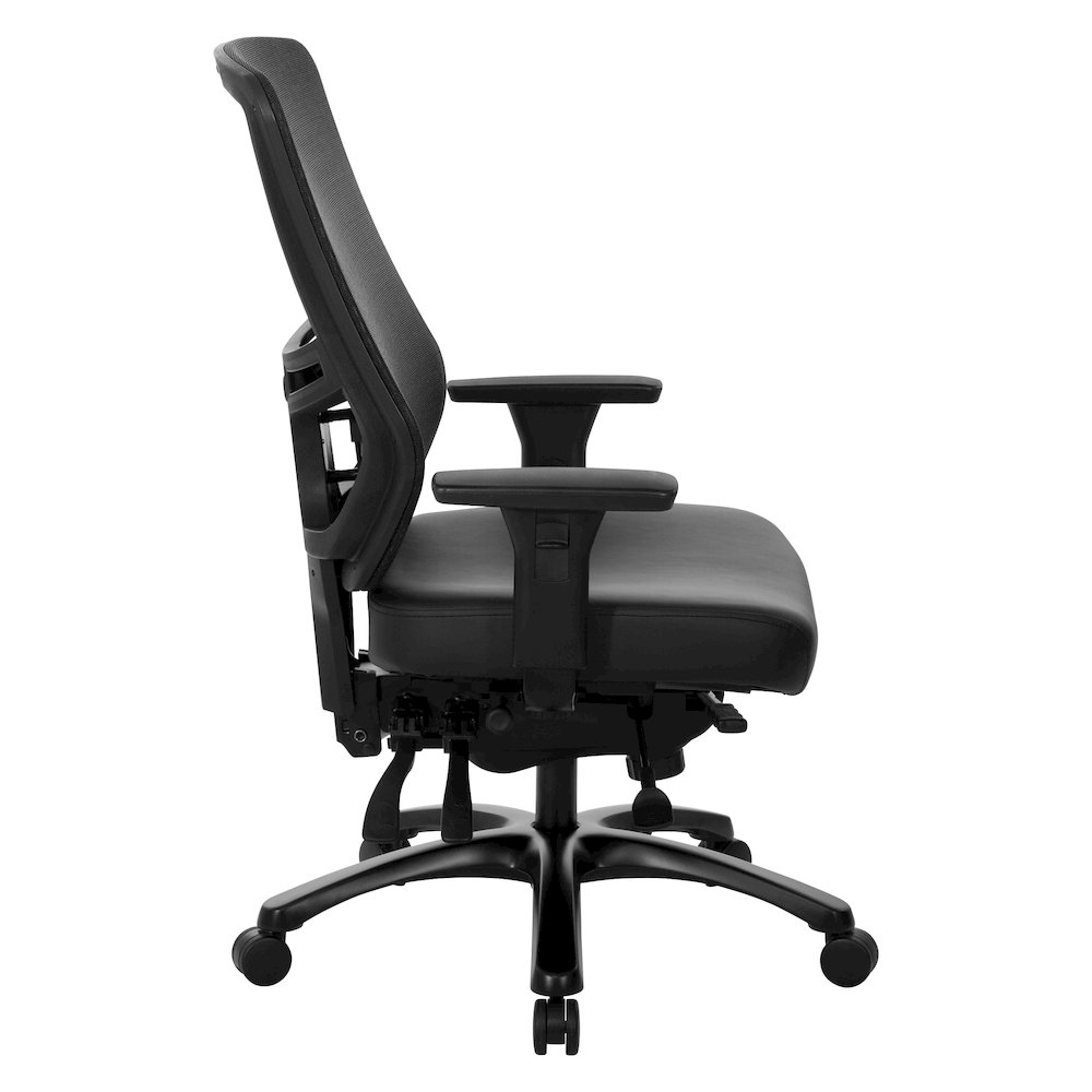 ProGrid Mesh Back Large Occupant Chair with 2-Way Adjustable PU-Padded Arms