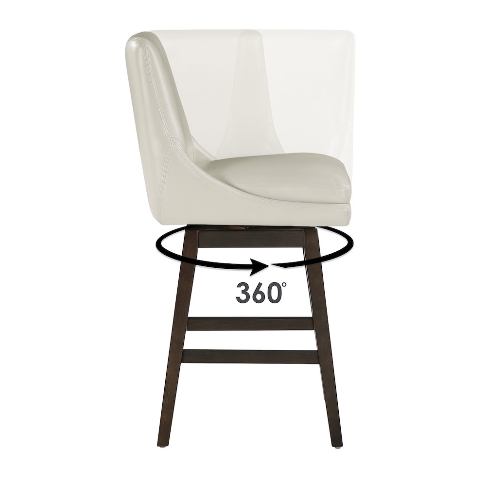 2 Per Carton Chilton 26″ Swivel Counter Stool in Cream Faux Leather