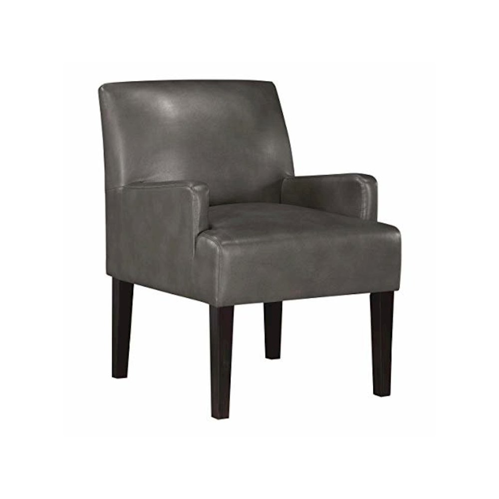 Main Street Guest Chair in Pewter Faux leather