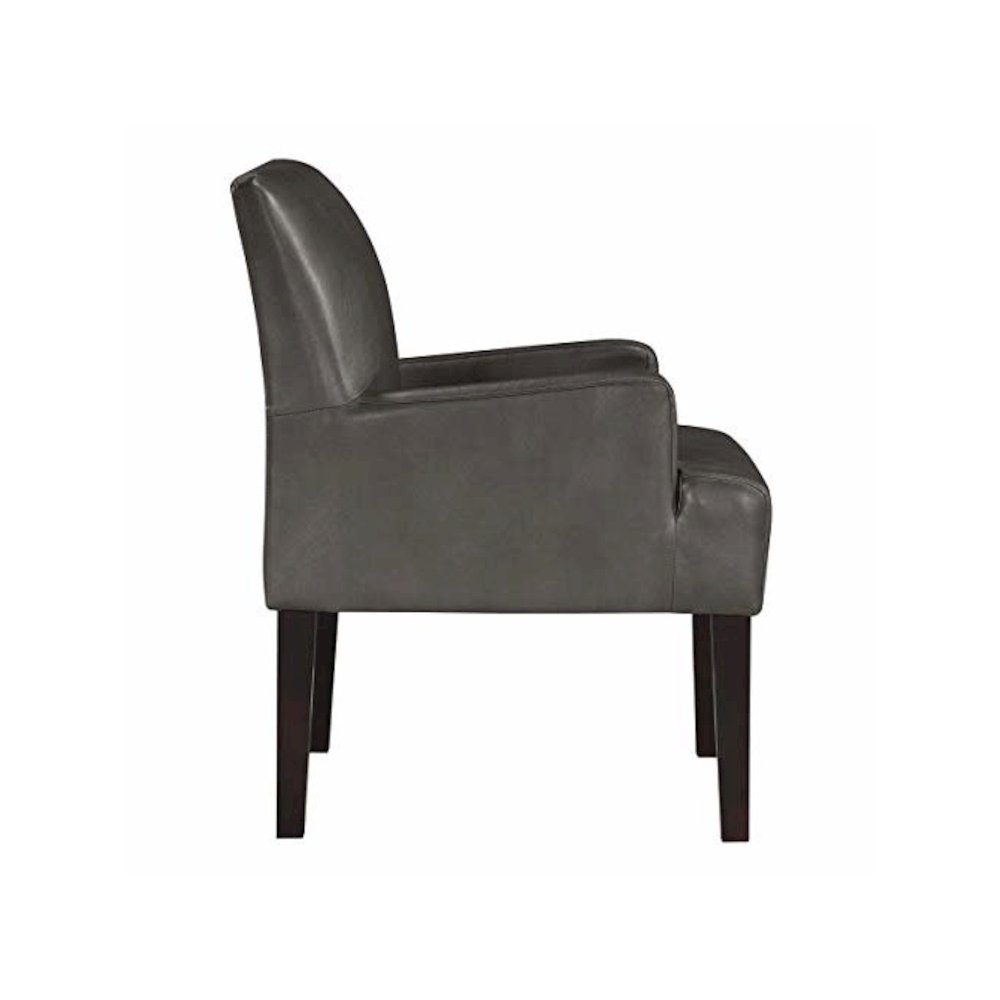 Main Street Guest Chair in Pewter Faux leather