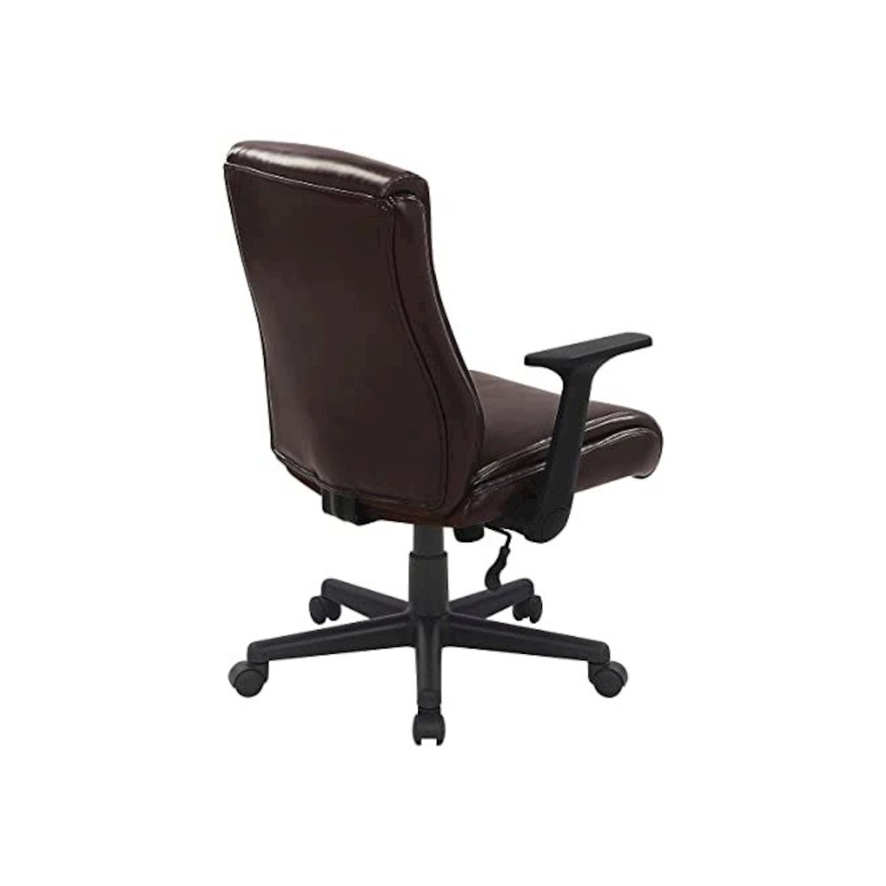 Mid-Back Managers Chair with Flip Up Arms in Chocolate Faux Leather