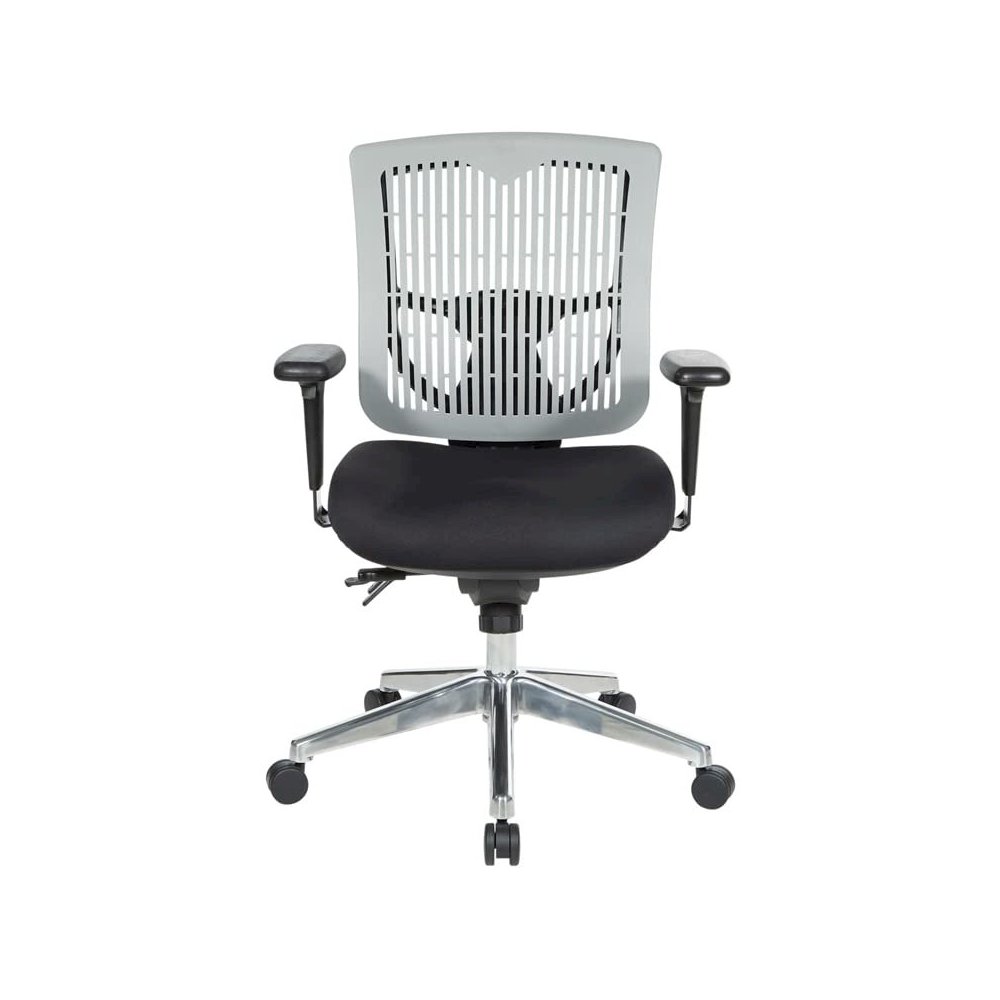Contoured Grey Plastic Back Manager’s Chair