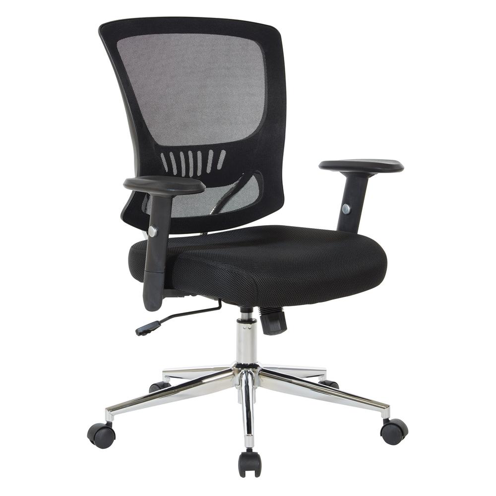 Mesh Back & Seat Locking Tilt Task Chair with Chrome Base