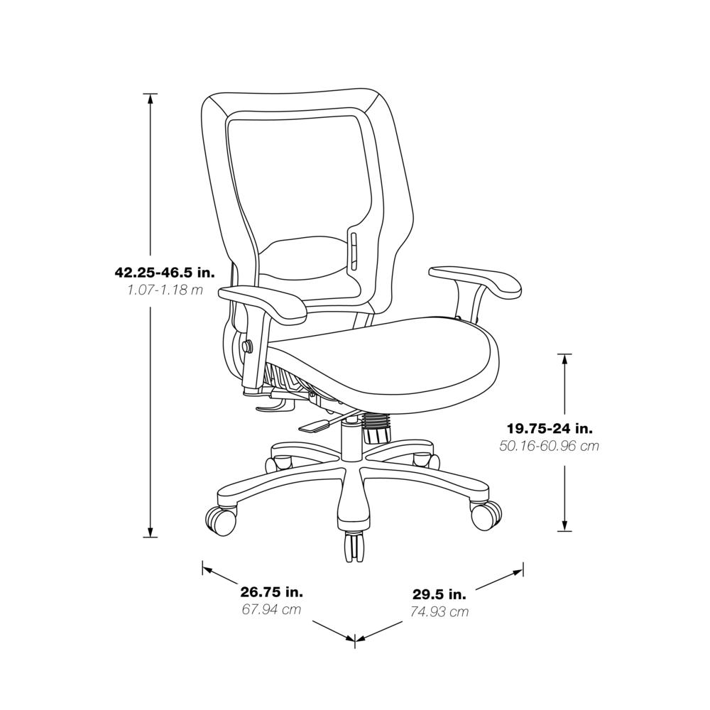 2-Way Adjustable Arms and Aluminum Silver Base
