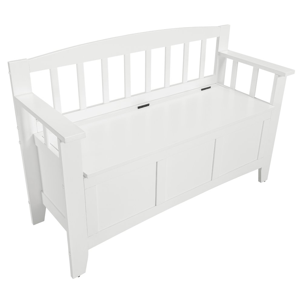 Metro Entry Way Bench with Sierra Snow White finish