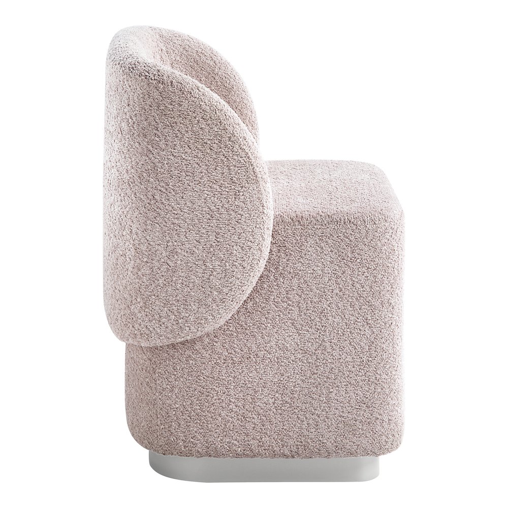 Cady Vanity Chair in Dusty Rose Fabric Fully Assembled