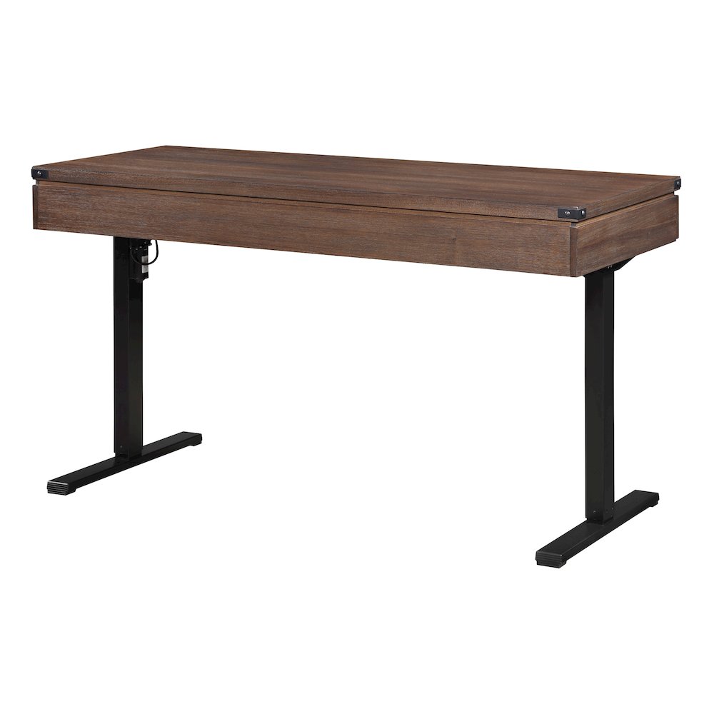 Baton Rouge 54″ Electric Lift Desk in Brushed Walnut Finish