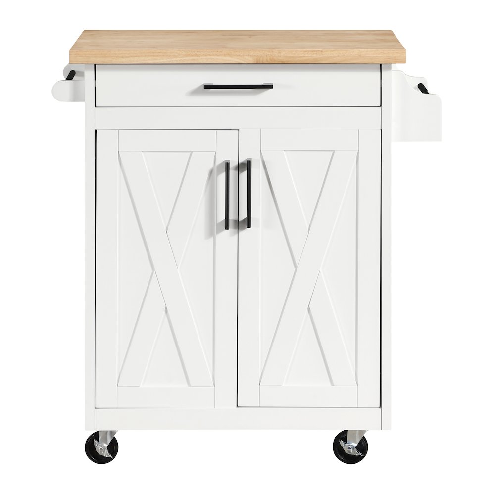 Bolten Kitchen Cart in White FInish