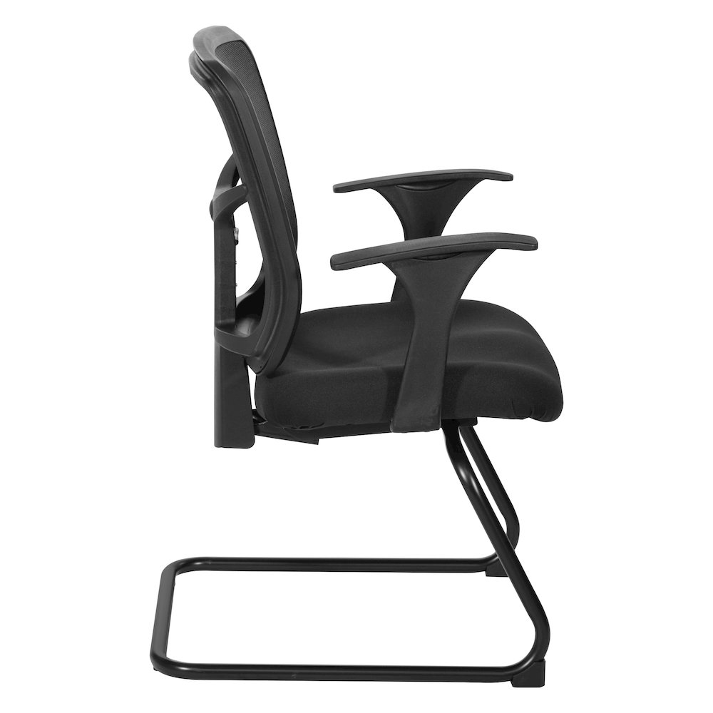 ProGrid Mesh Back Visitor’s Chair in FreeFlex Coal Fabric with Arms
