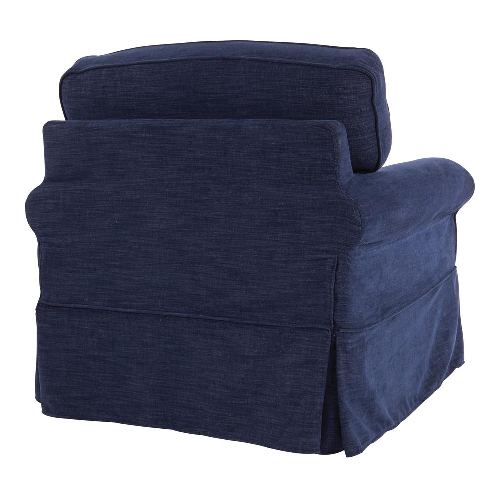 Chair with Navy Slip Cover