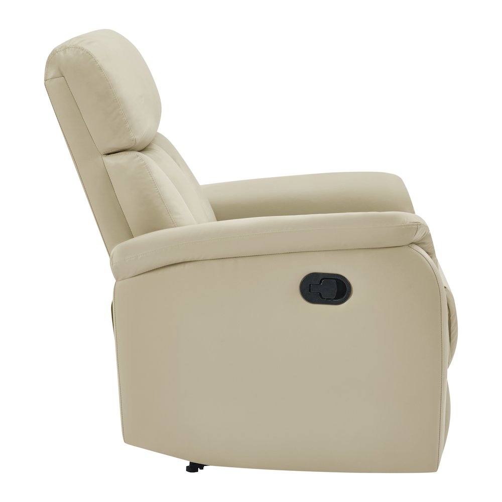 Carillo Pushback Recliner in Taupe Faux Leather