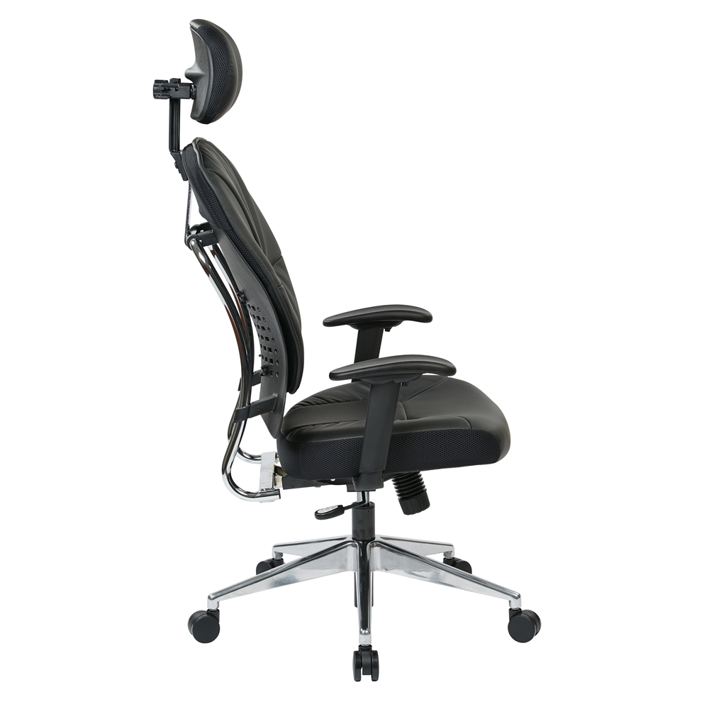 Black Bonded Leather Managers Chair