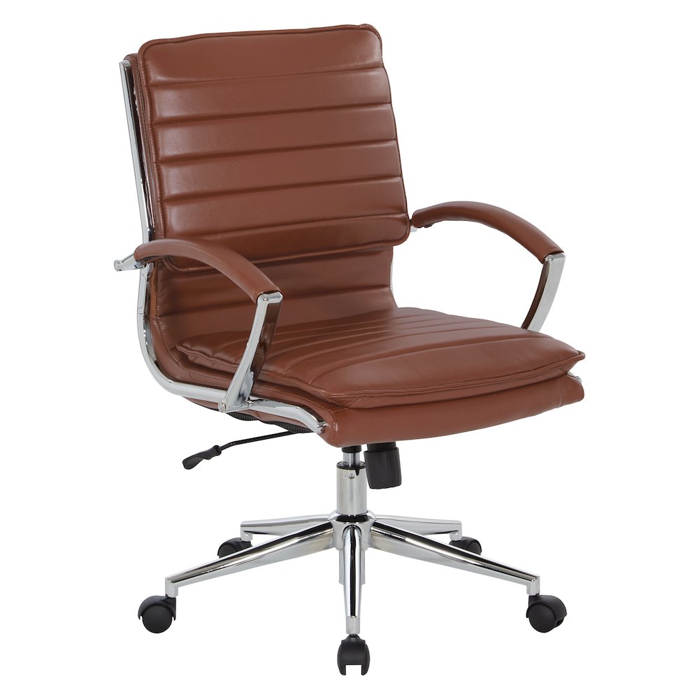 Mid-Back Manager’s Chair in Saddle Faux Leather