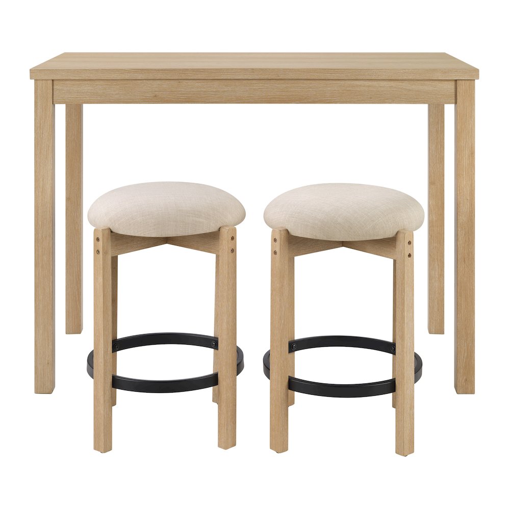 Melissa 3-PC  Counter Height Table Dining Set with Power