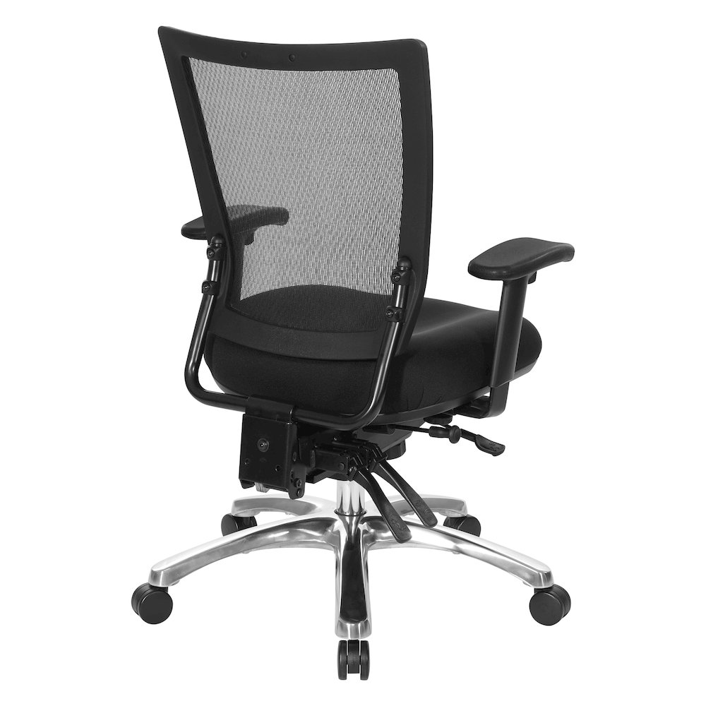 Task Chair Mesh Back in Coal Freeflex Fabric Seat Multi Function Mechanism