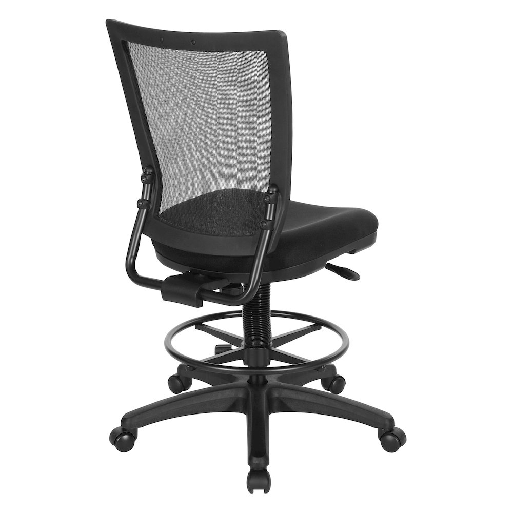 Soft PU Padded Back Frame with Breathable ProGrid Mesh Back Drafting Chair