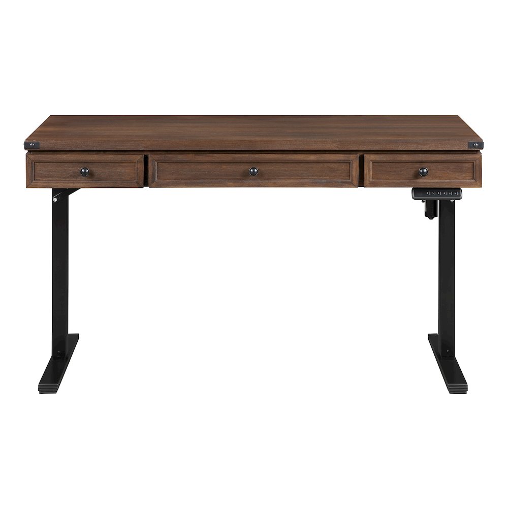 Baton Rouge 54″ Electric Lift Desk in Brushed Walnut Finish