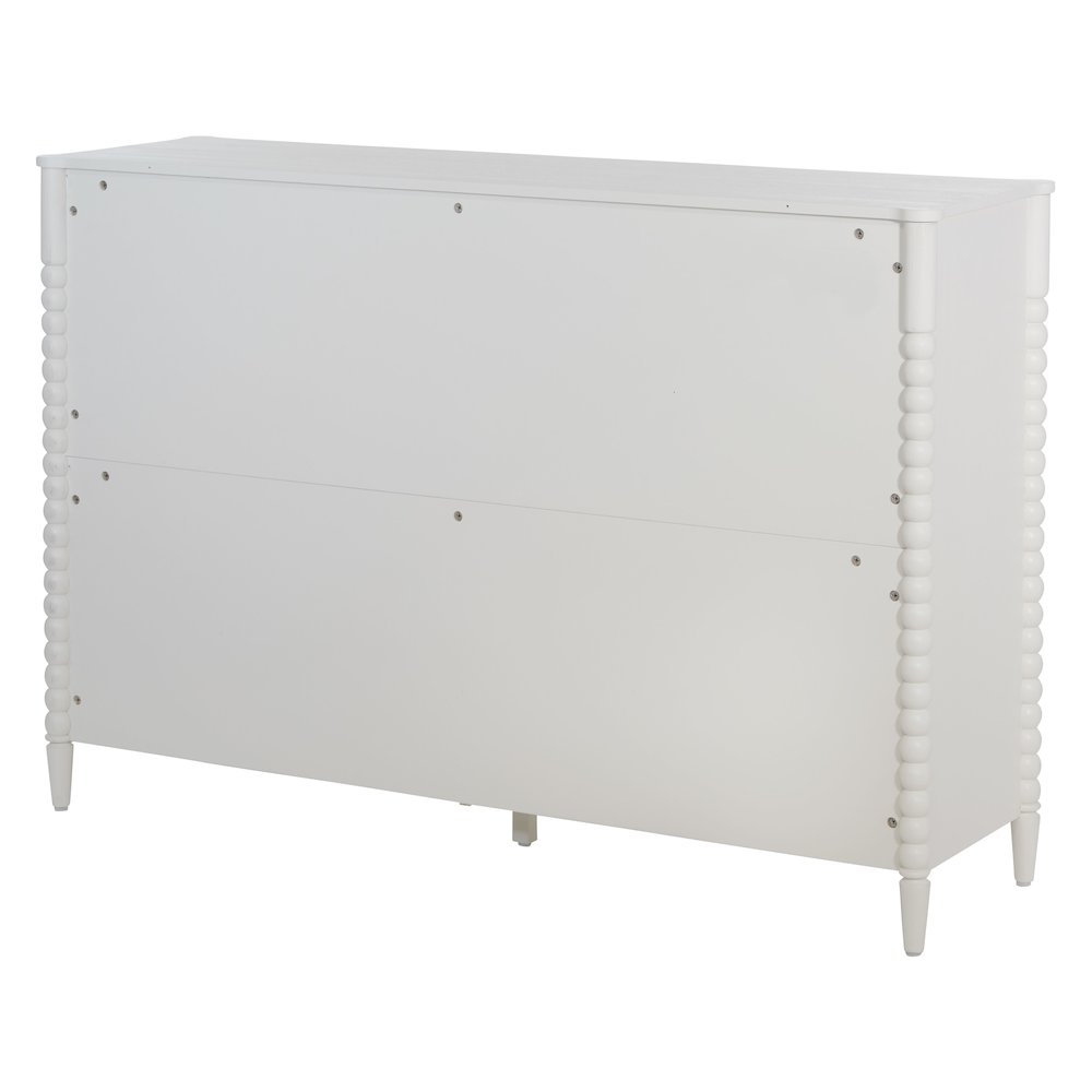 Spindle 8-Drawer Dresser in Sandcastle Antique White Finish