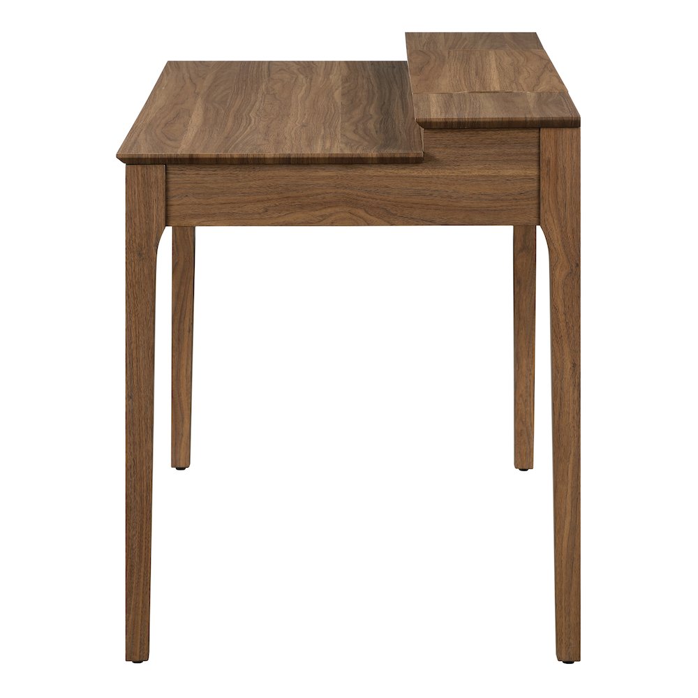 Angelina Desk with Shelf Storage Hutch with Majestic Walnut Finish