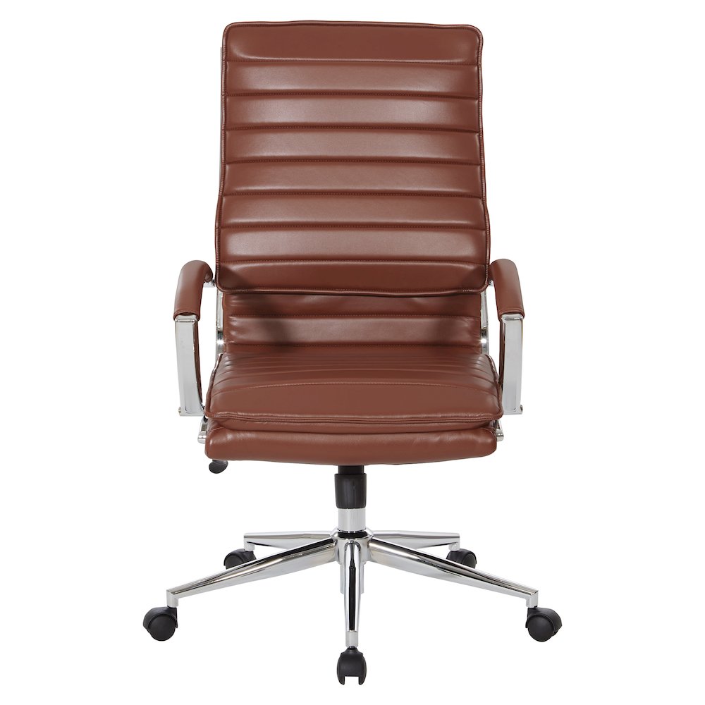 High-Back Manager’s Chair in Saddle Faux Leather