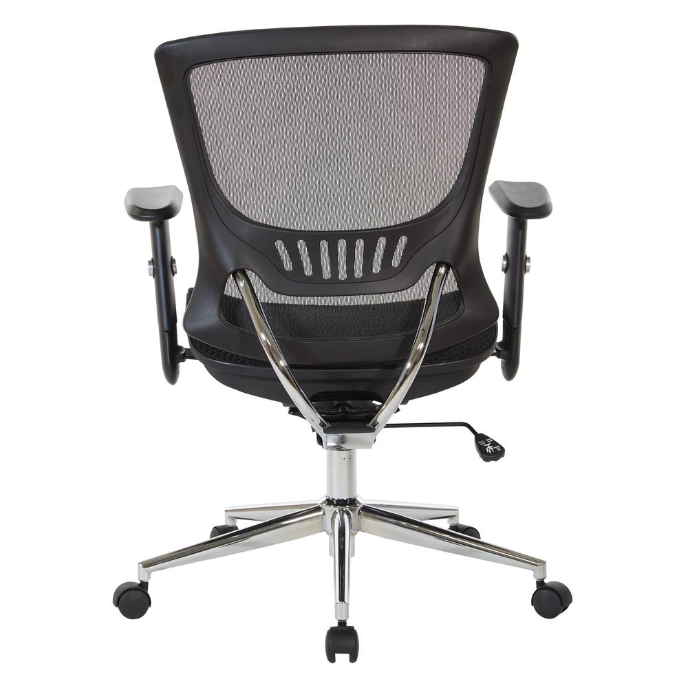 Mesh Screen Seat and Back Manager’s Chair with Height Adjustable Arms and Chrome Base