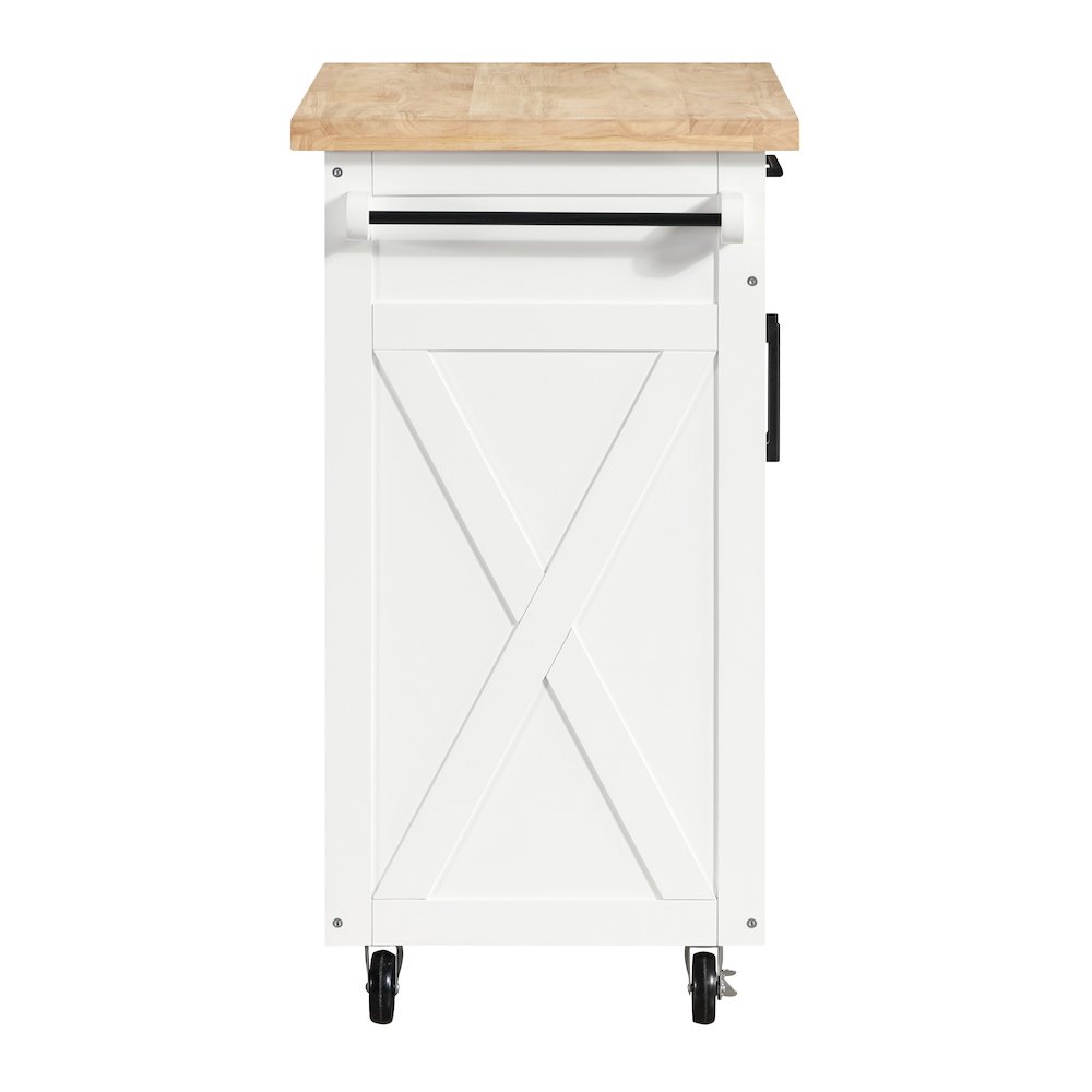Bolten Kitchen Cart in White FInish