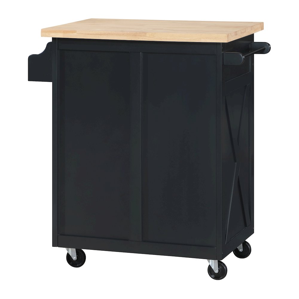 Bolten Kitchen Cart in Black Finish