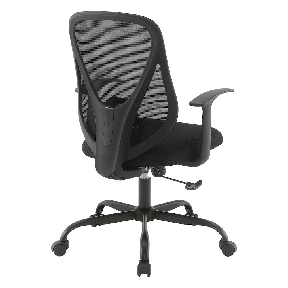 Black Mesh Back with Black Fabric Seat Manager’s Chair