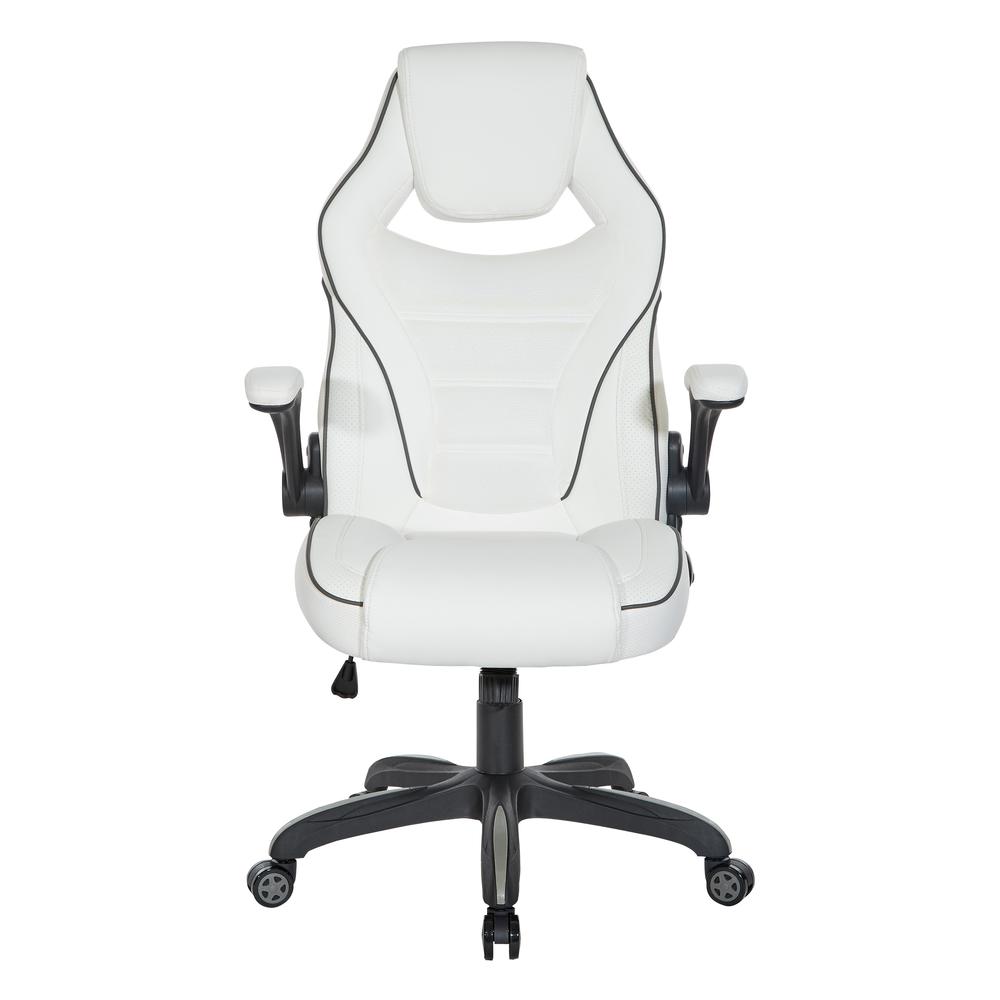 Xeno Gaming Chair in White Faux Leather