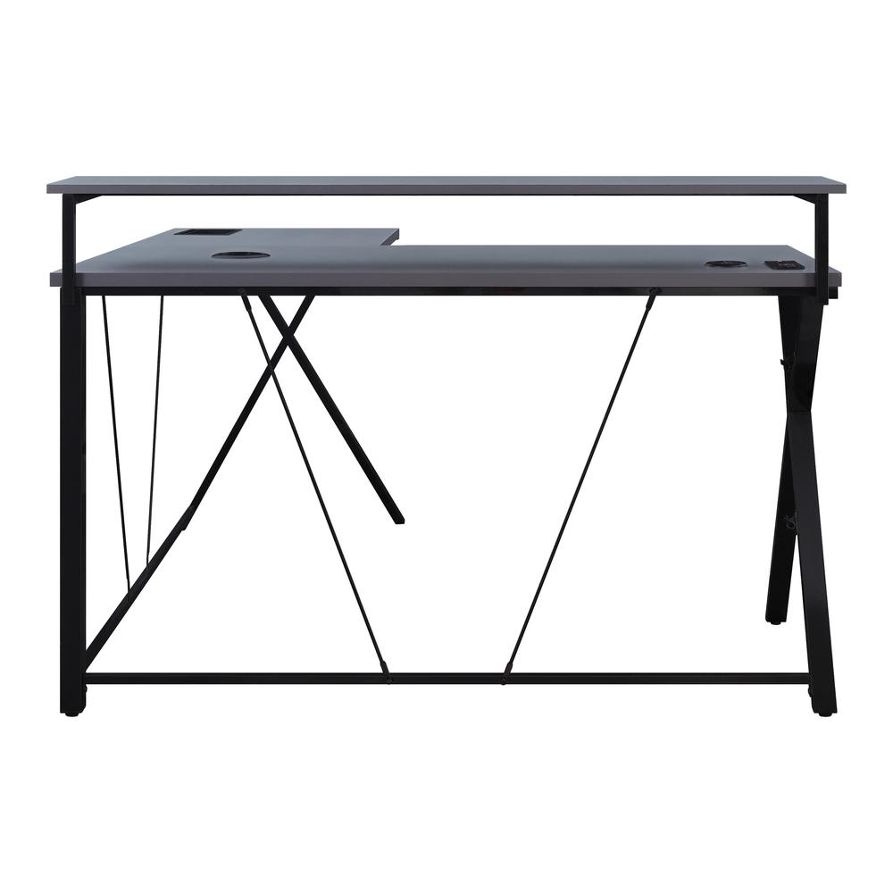 Checkpoint Battlestation L shaped Gaming Desk with RGB LED Lights