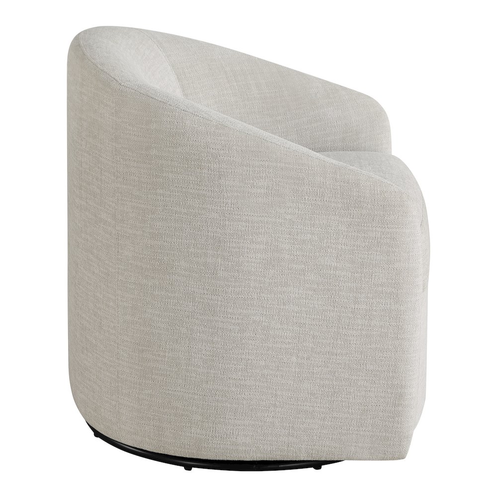 Bella Swivel Chair in Stone Fabric