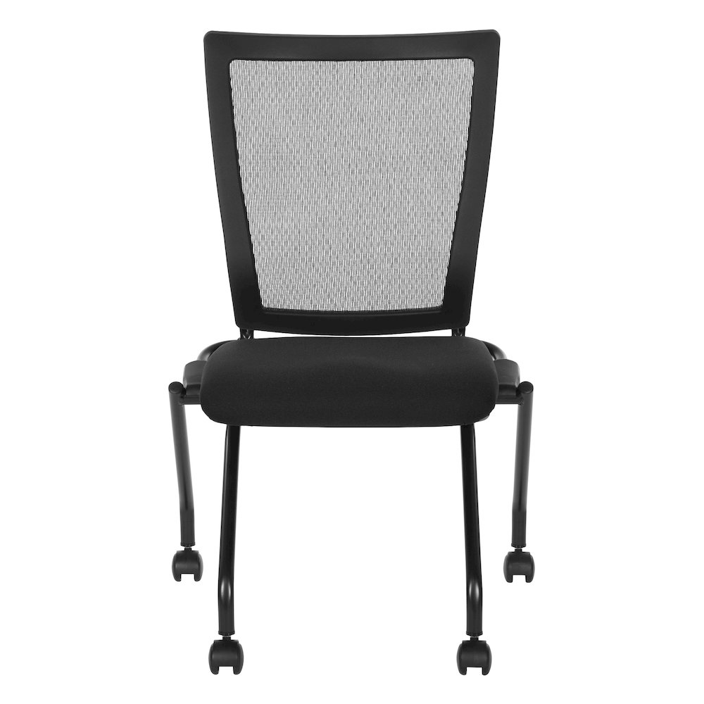 PU Padded Back Soft-Flex Frame Progrid Mesh Back Armless Folding Chair