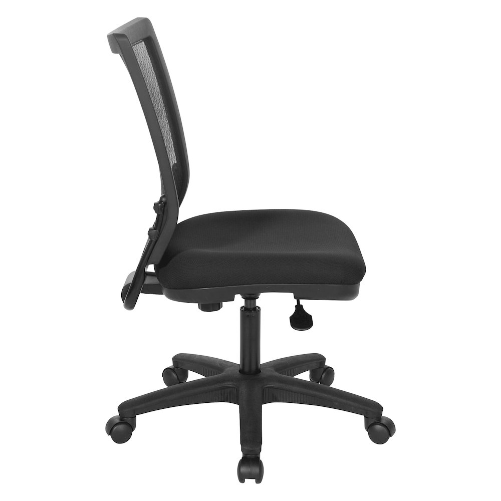 Worksmart Height Adjustable Armless Task Chair with Breathable Mesh Back