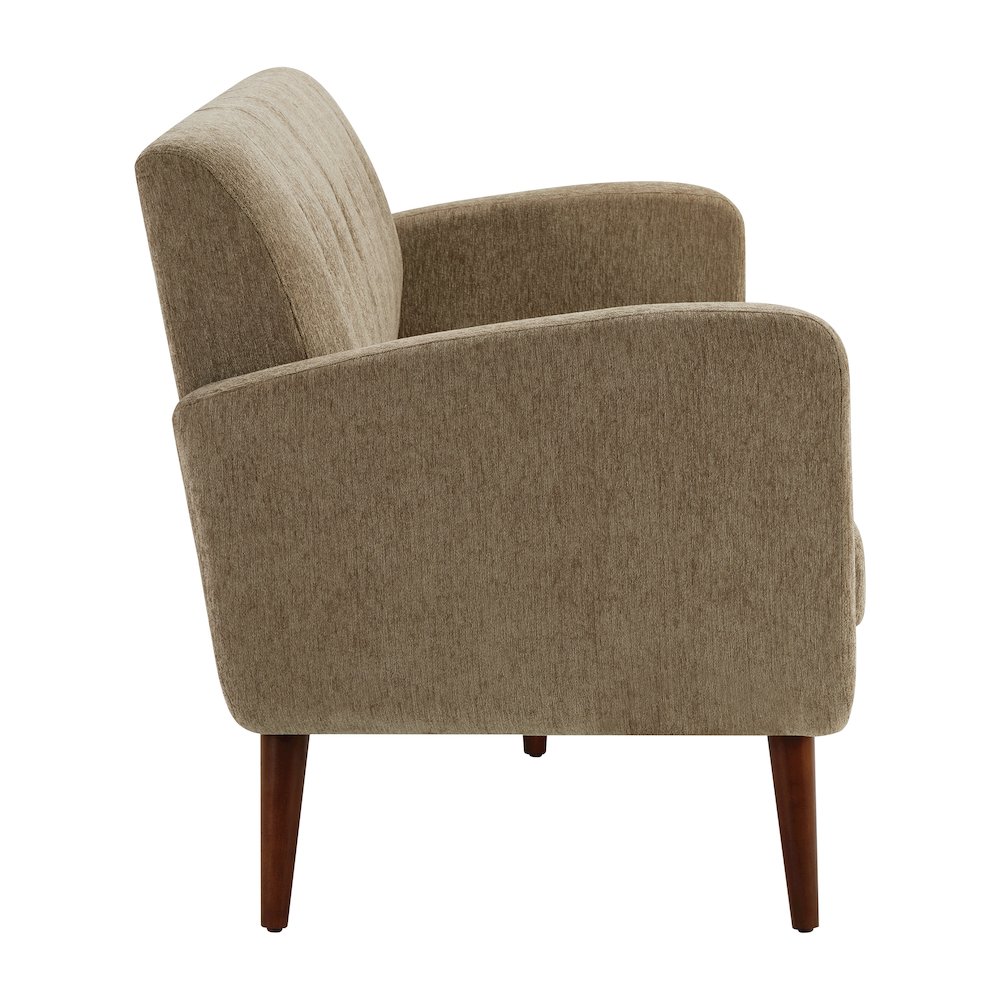 Lake Meadows Sofa in Taupe Fabric with Espresso Legs