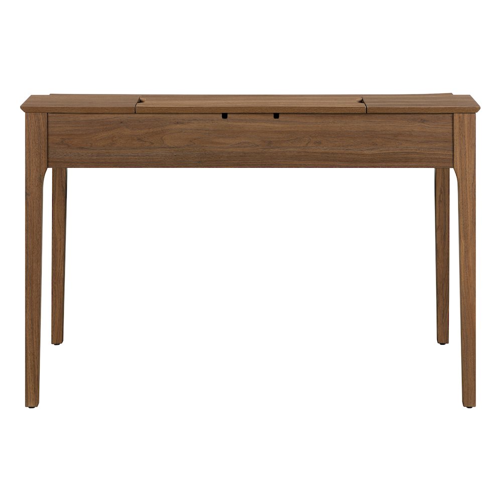 Angelina Desk with Shelf Storage Hutch with Majestic Walnut Finish