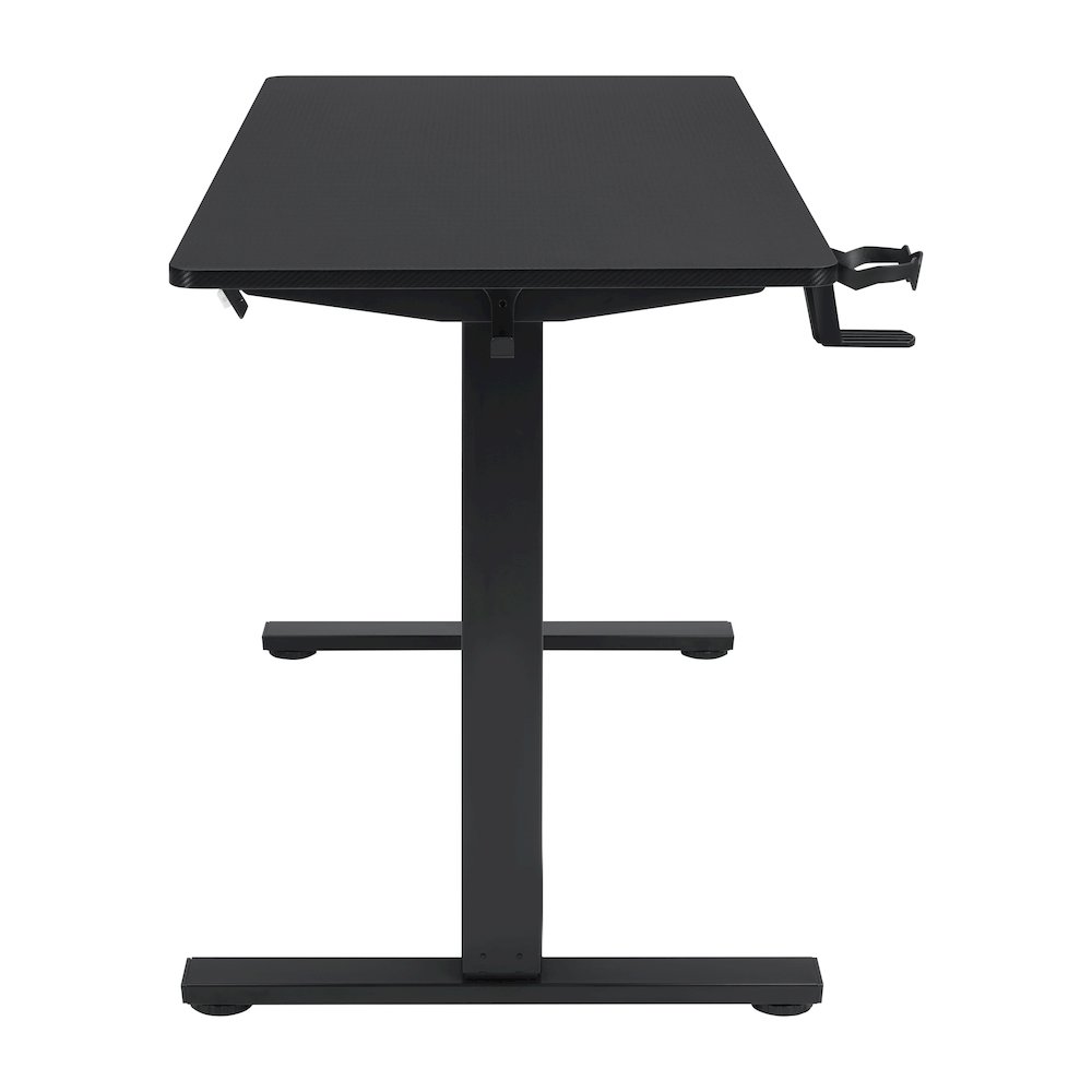 Primo 48″ Electric Height Adjustable Gaming Desk in Black Carbon Fiber Finish